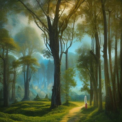 Whimsical Miniature World Within Glass Jar