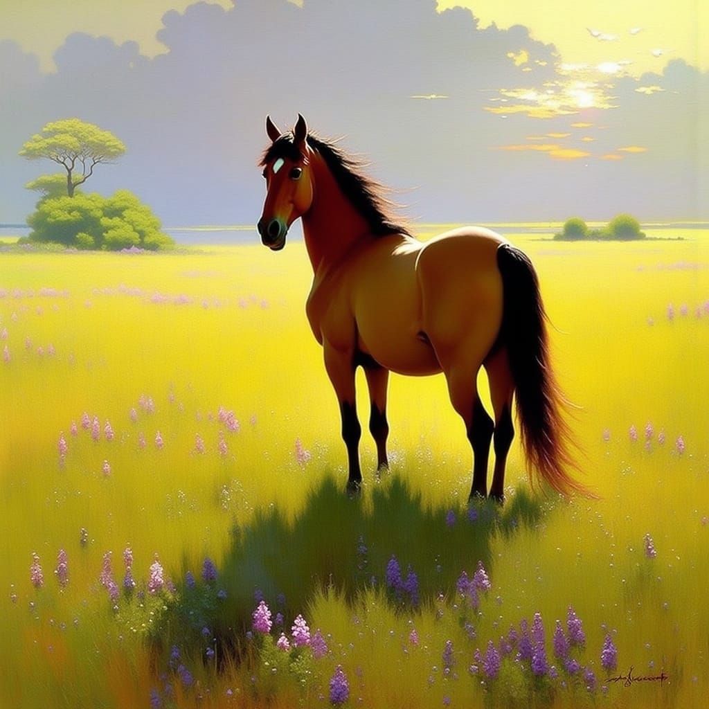  <lora:96 Tears Flux:1.0>horse