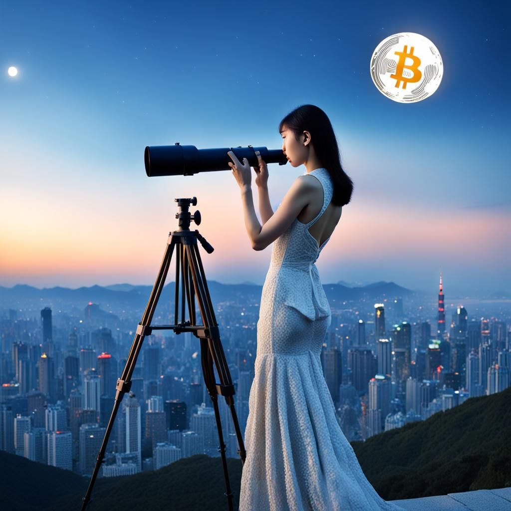 Bitcoin Moon: Surreal Observation in 3D