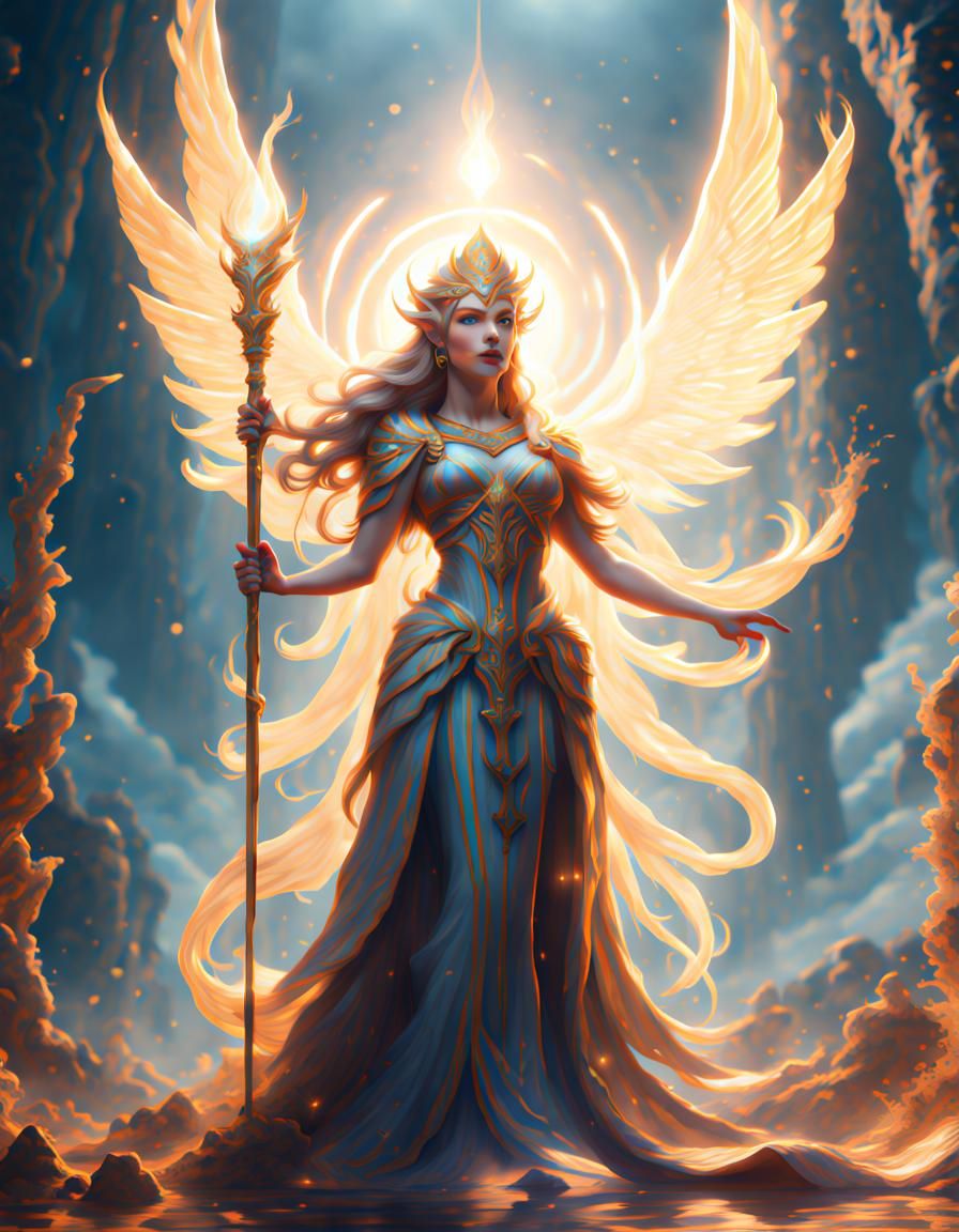 Queen Of Light Ii - Ai Generated Artwork - Nightcafe Creator