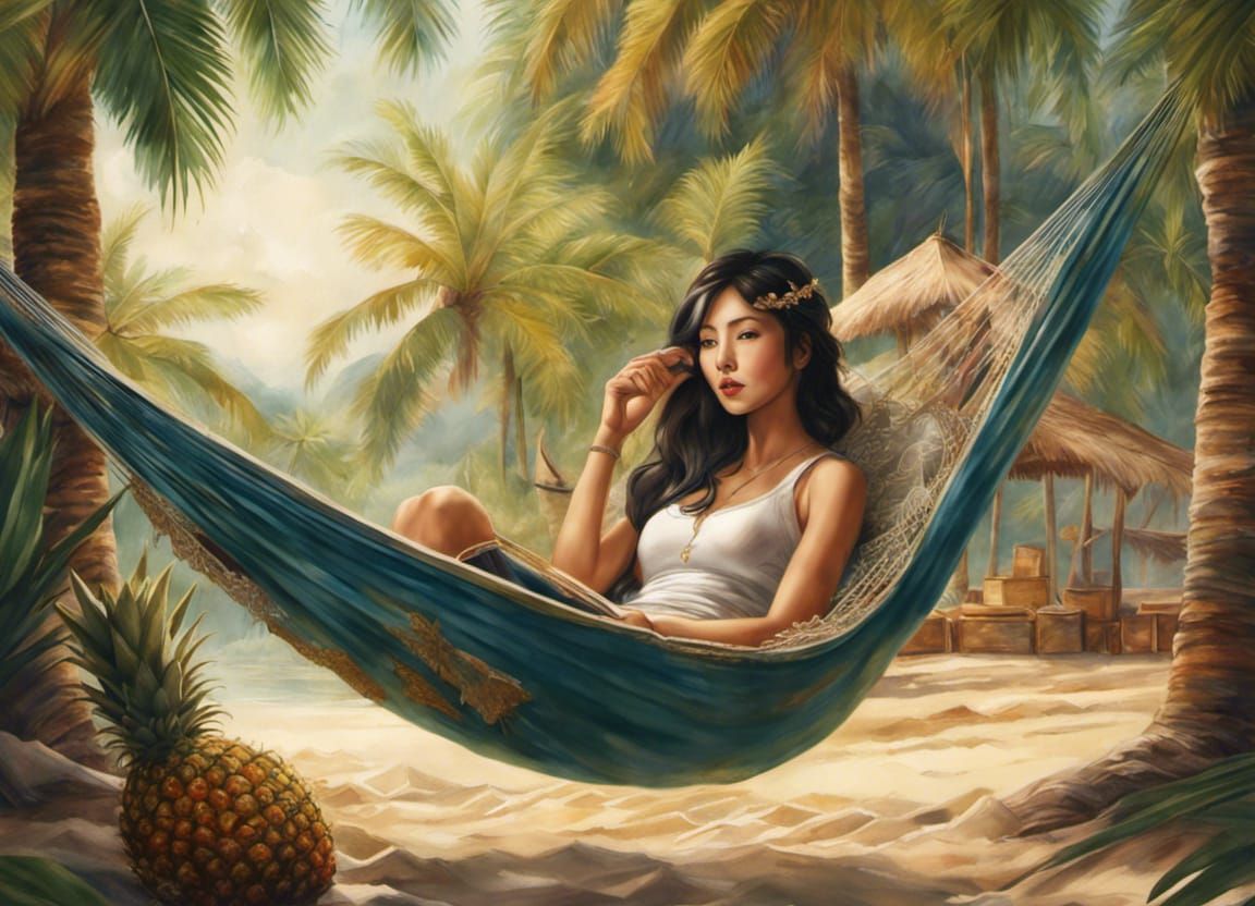 Relaxing In A Hammock With A Good Book  by @KittyPitty