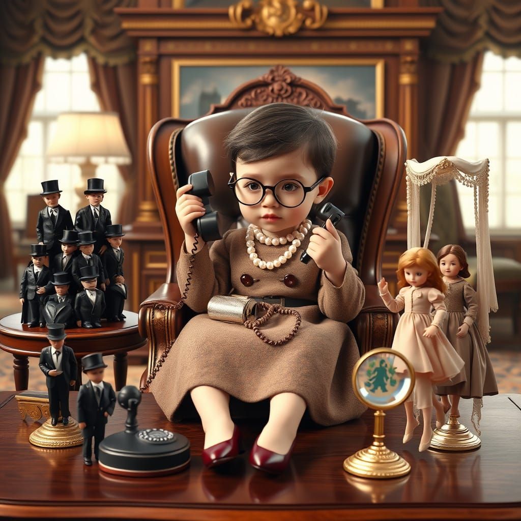 Toddler Executive Conducts High-Stakes Business Dealings in...