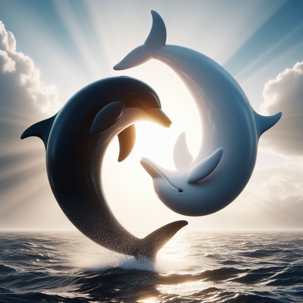Dolphins yin yang