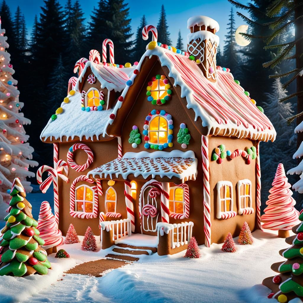 Gingerbread House - AI Generated Artwork - NightCafe Creator