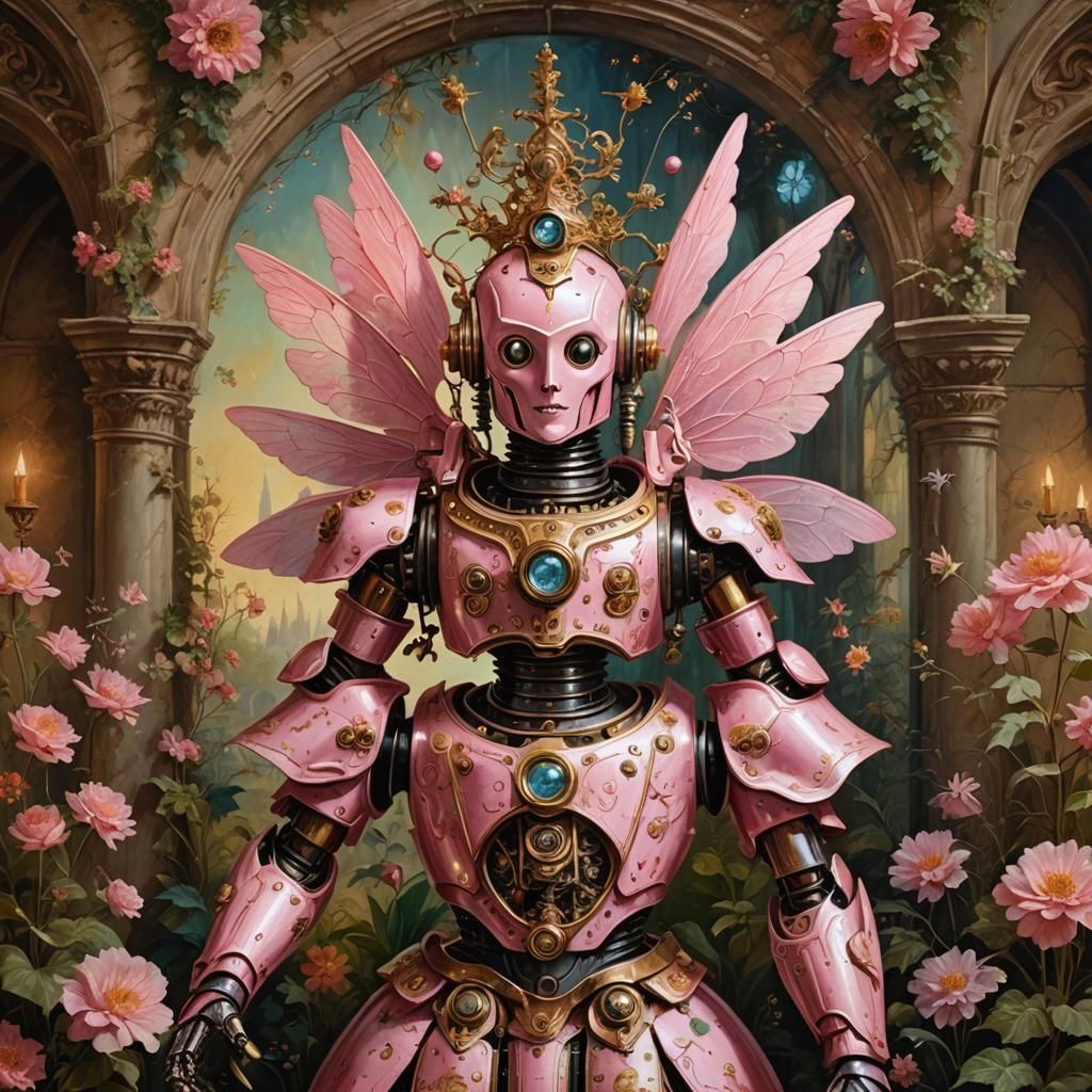 Renaissance robot fairy - AI Generated Artwork - NightCafe Creator