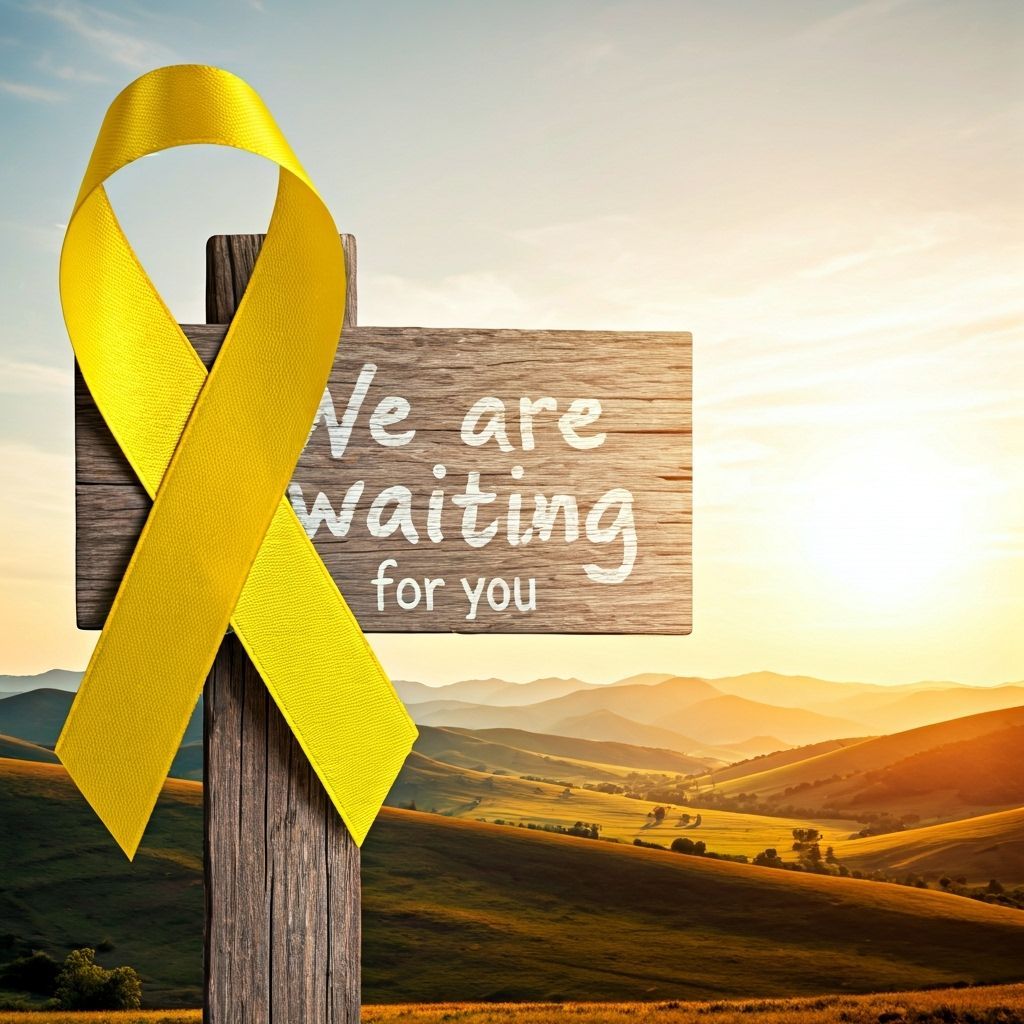Ethereal Yellow Ribbon & Waiting Sign Digital Matte Painting