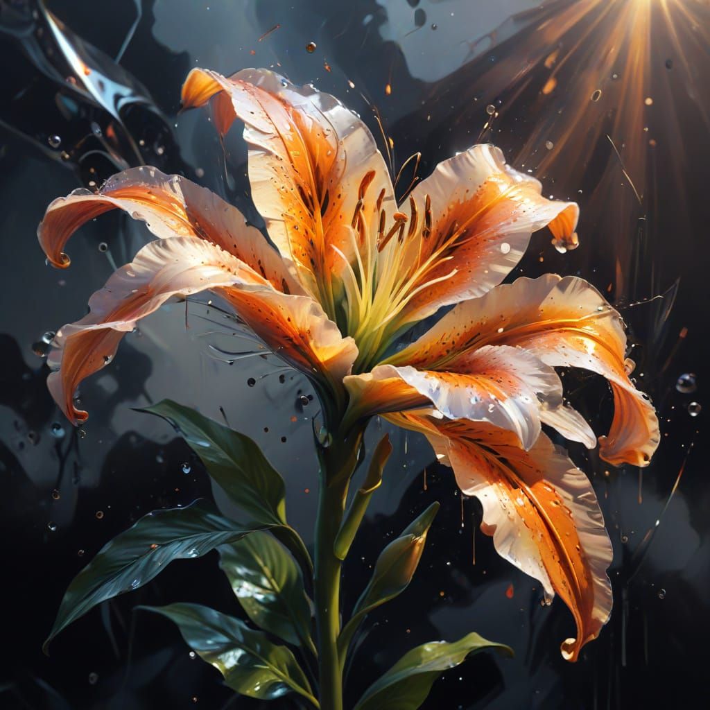 Lily in bloom  by @Greyman