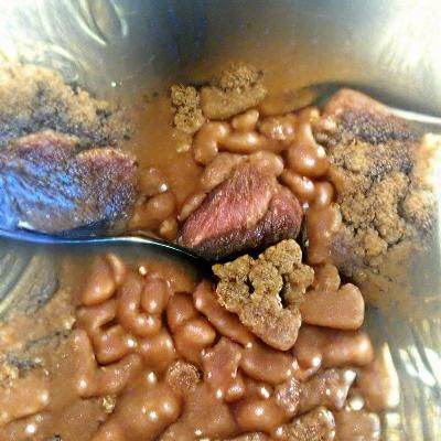 Beef and beans and brown sugar