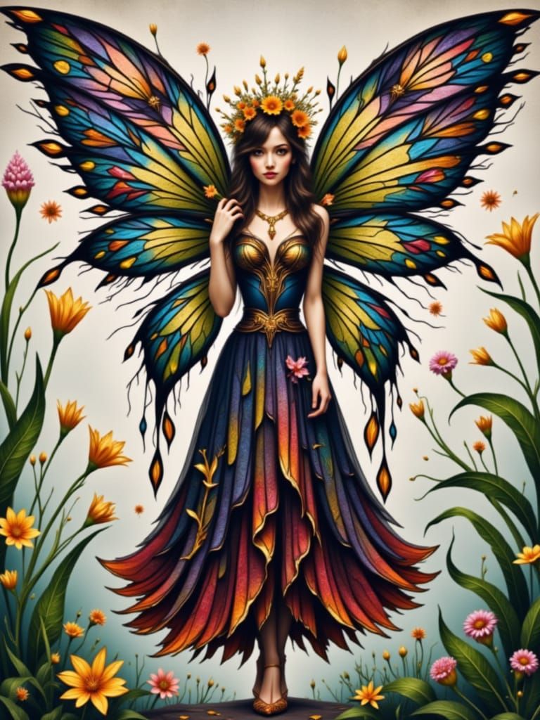 <lora:Golden Shadows:1.0> Fairy