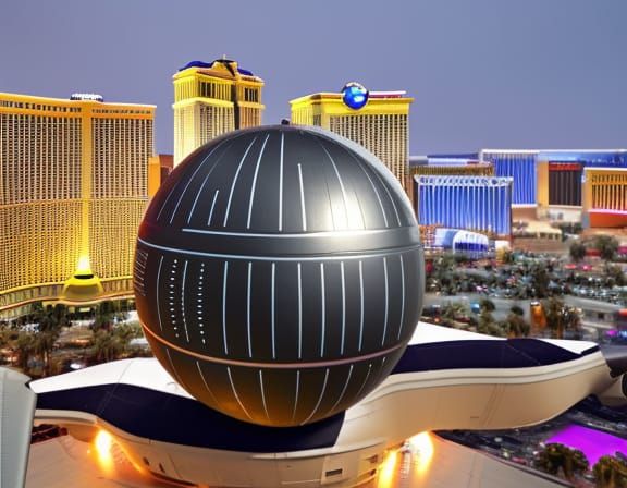 Death Star MSG Sphere In Las Vegas - AI Generated Artwork - NightCafe ...