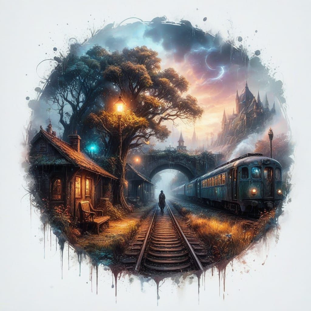 Twilight Train Station Ghosts 🚂☁️