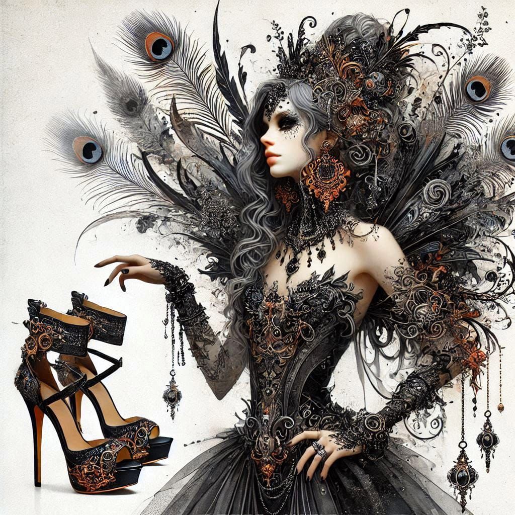 Baroque gothic faery outfit