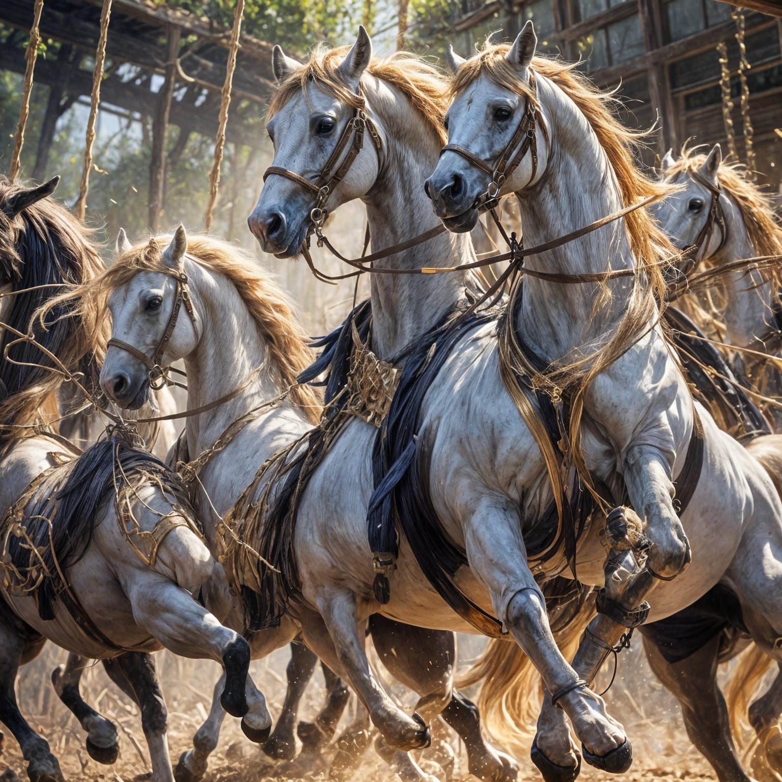 Ornate Religious Items in Anime-Inspired 3D Art