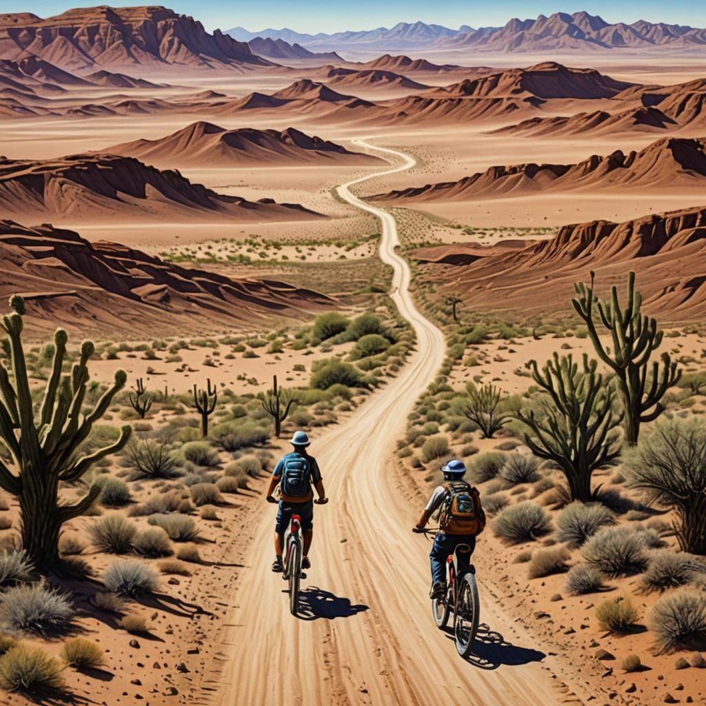 On the way to the desert.