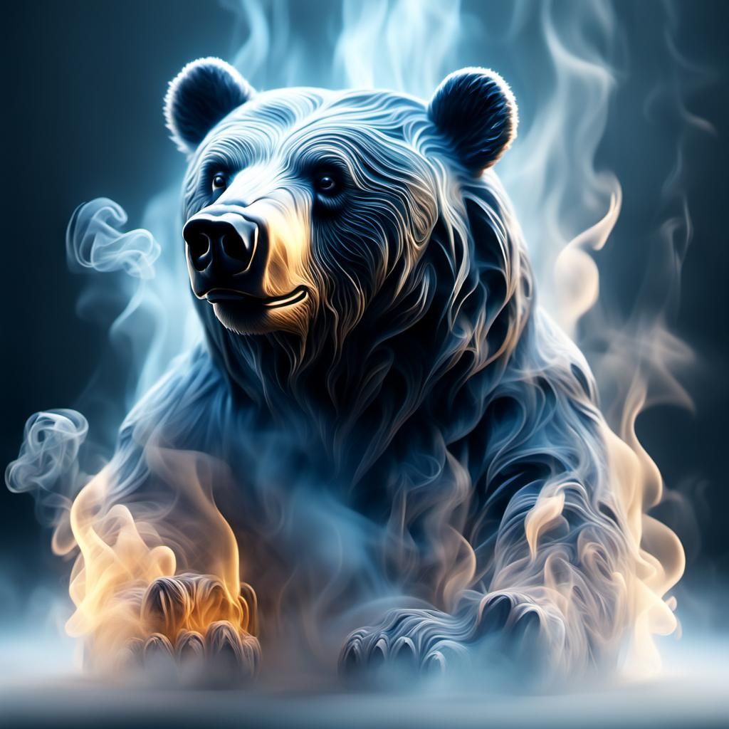 Apparition of a bear  by @BulePanda