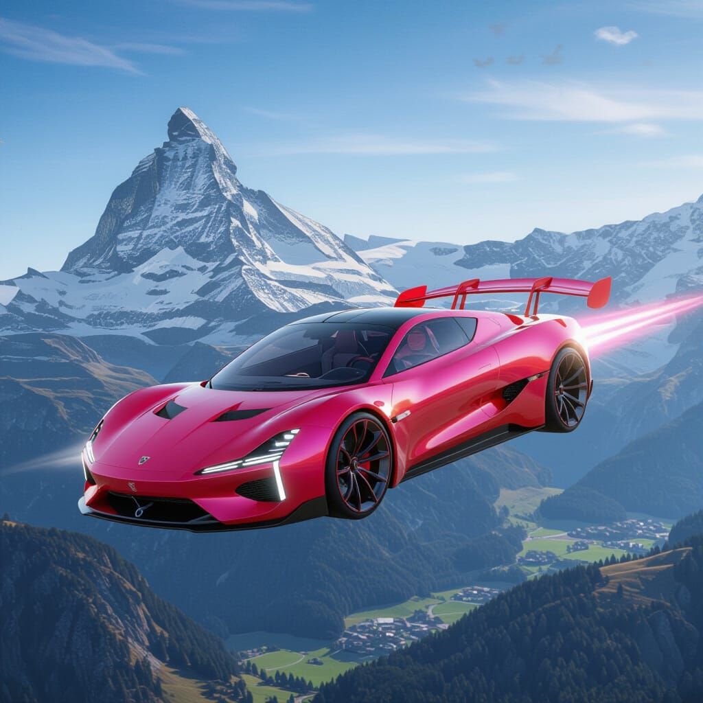 Rotate the tires out sideways, and make them more futuristic; - Hovertires, and give the car a more Colourful, red, green, yellow, orange an...