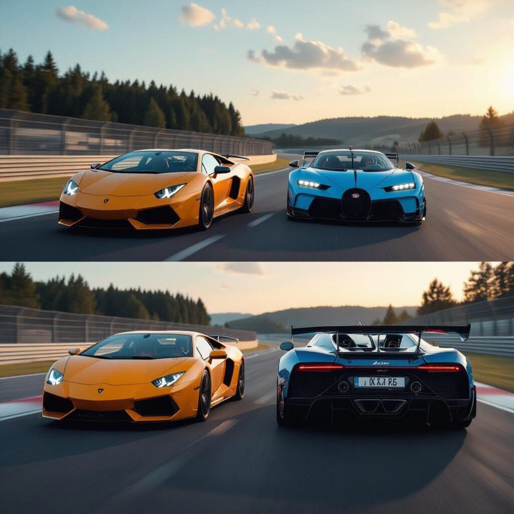 Epic Nürburgring Race: Lamborghini vs Bugatti
