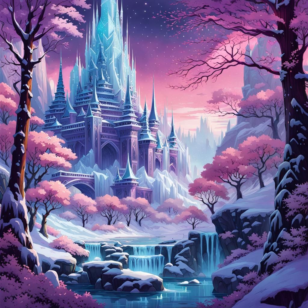 Asian ice city - AI Generated Artwork - NightCafe Creator