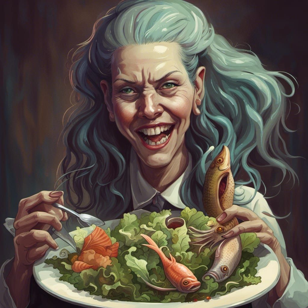 An Innsmouth Salad - AI Generated Artwork - NightCafe Creator