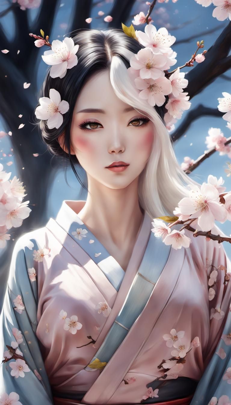 Girl in kimono - AI Generated Artwork - NightCafe Creator