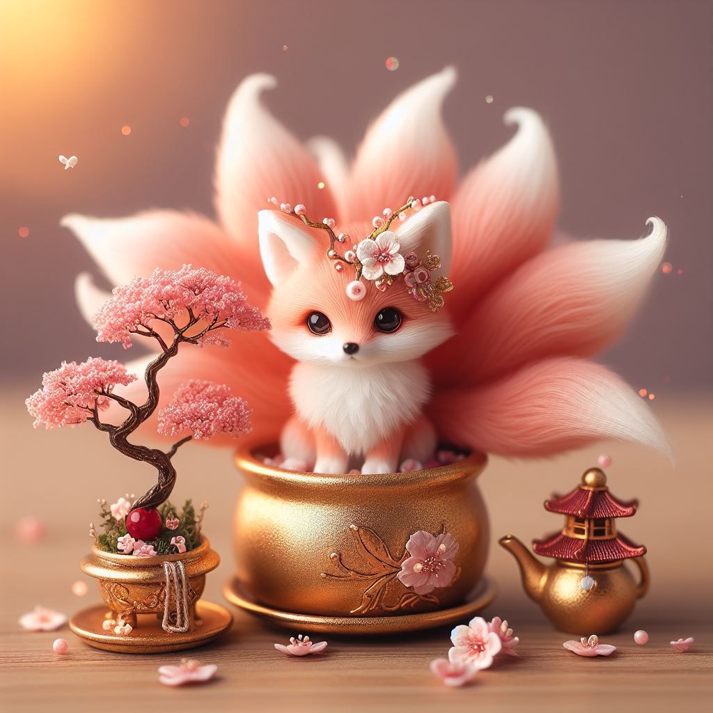 Nine-tailed fox pup