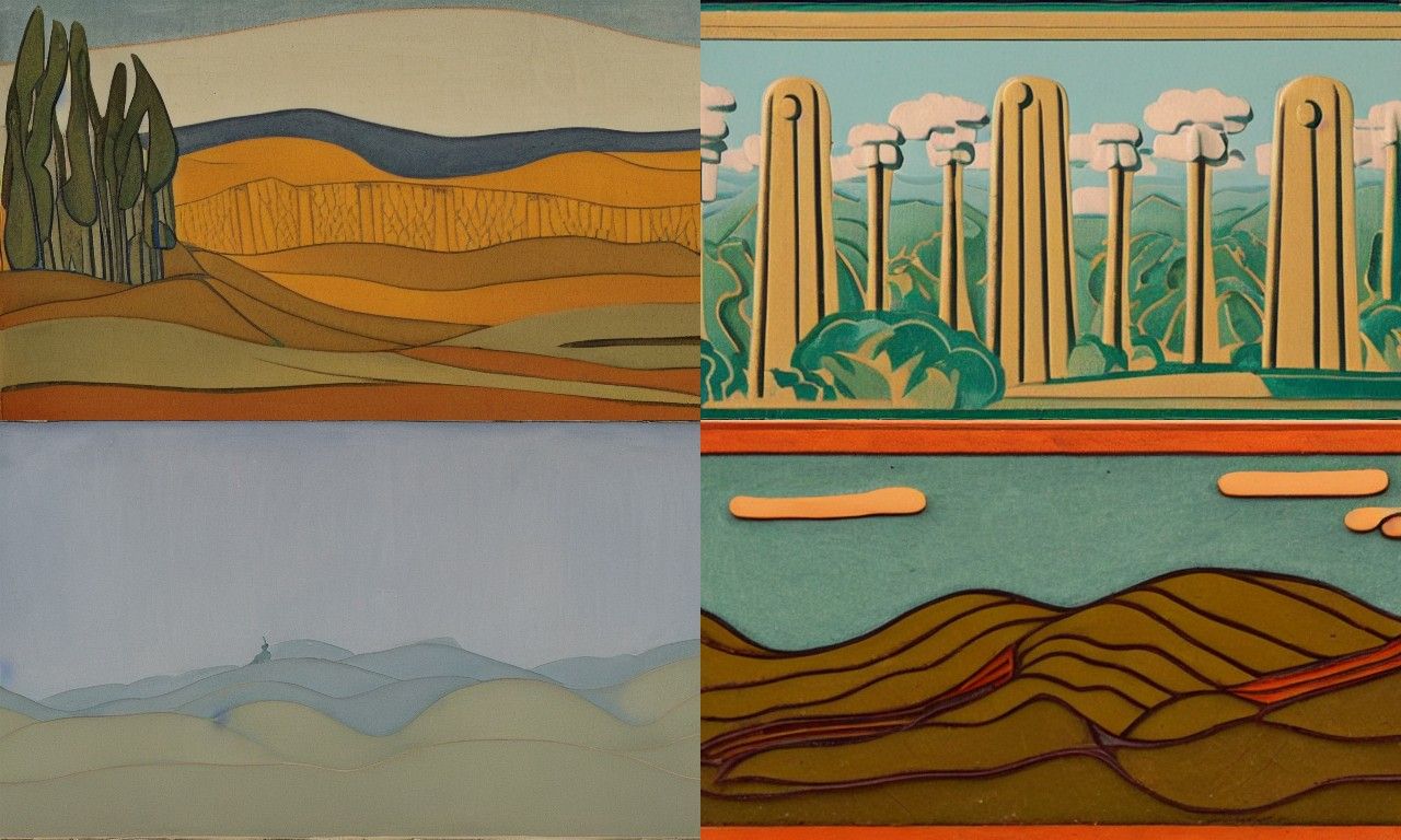Landscape in the style of Berlin Secession