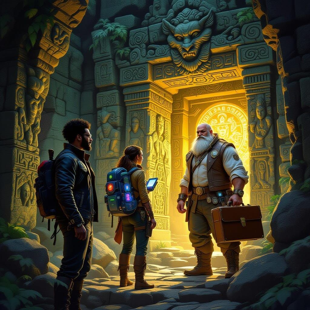 Preparing to enter the mysterious ruins...