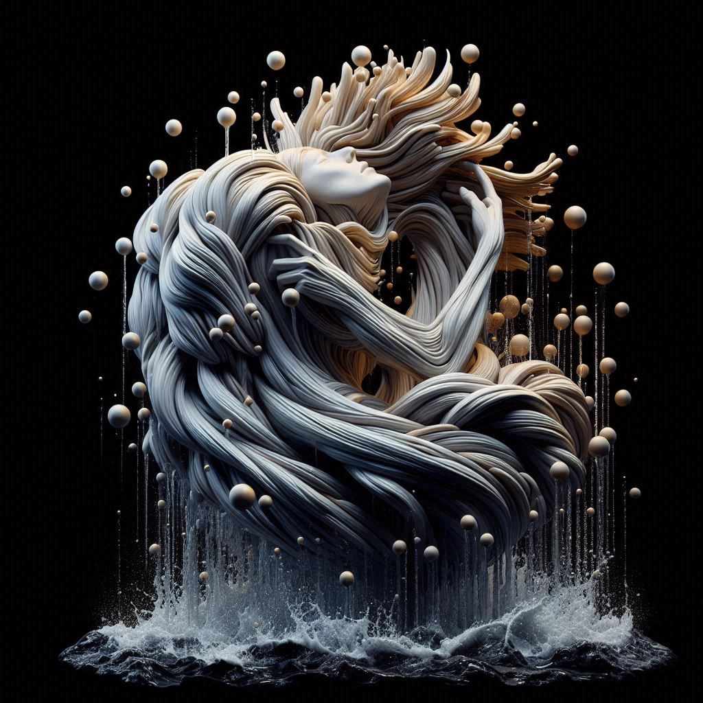 At the birth of the world. Sculpture.