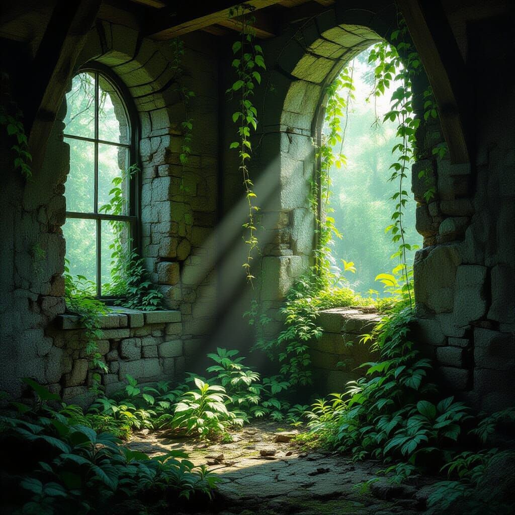 Nature Reclaims Ruins in Dreamlike Scenery