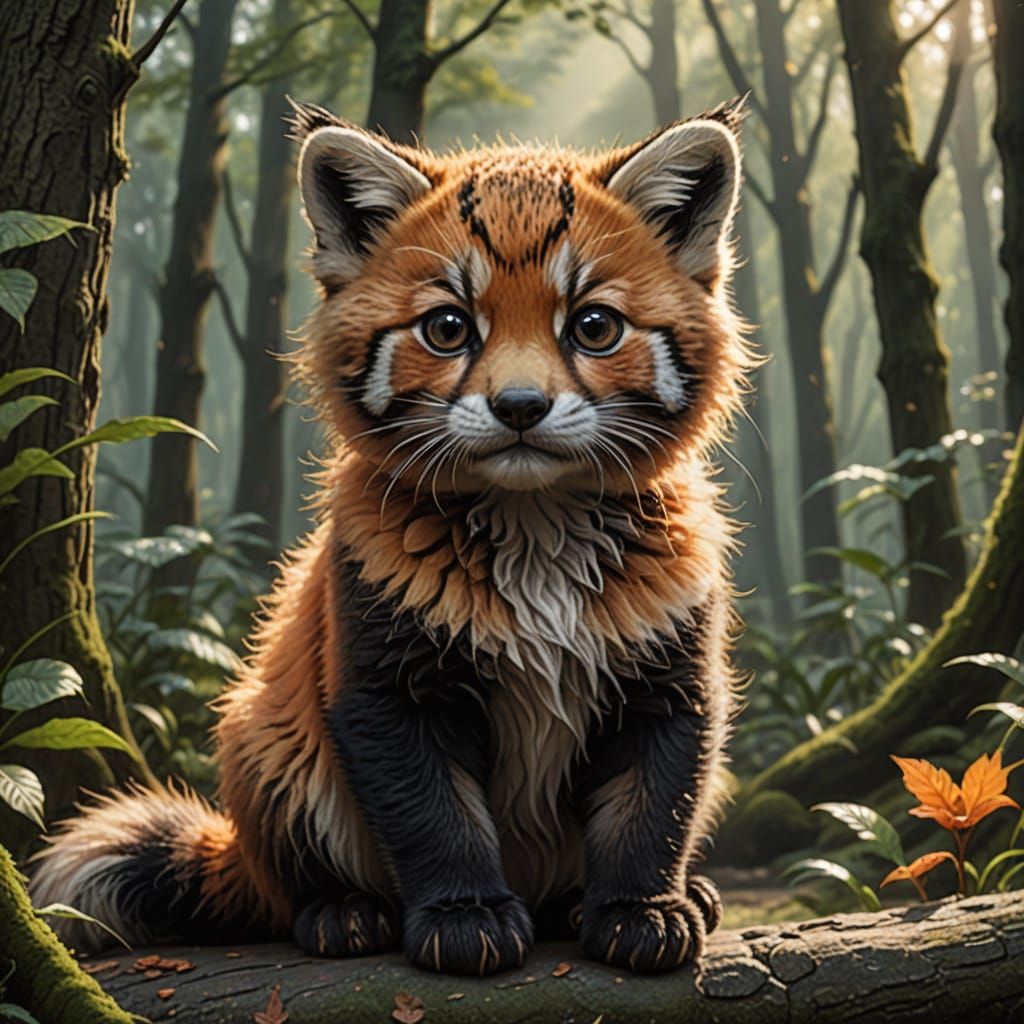 Mysterious Forest Creatures Gather in the Moonlight