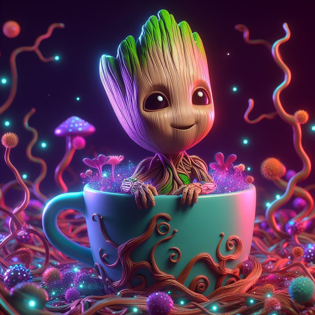 Baby groot in a teacup 2