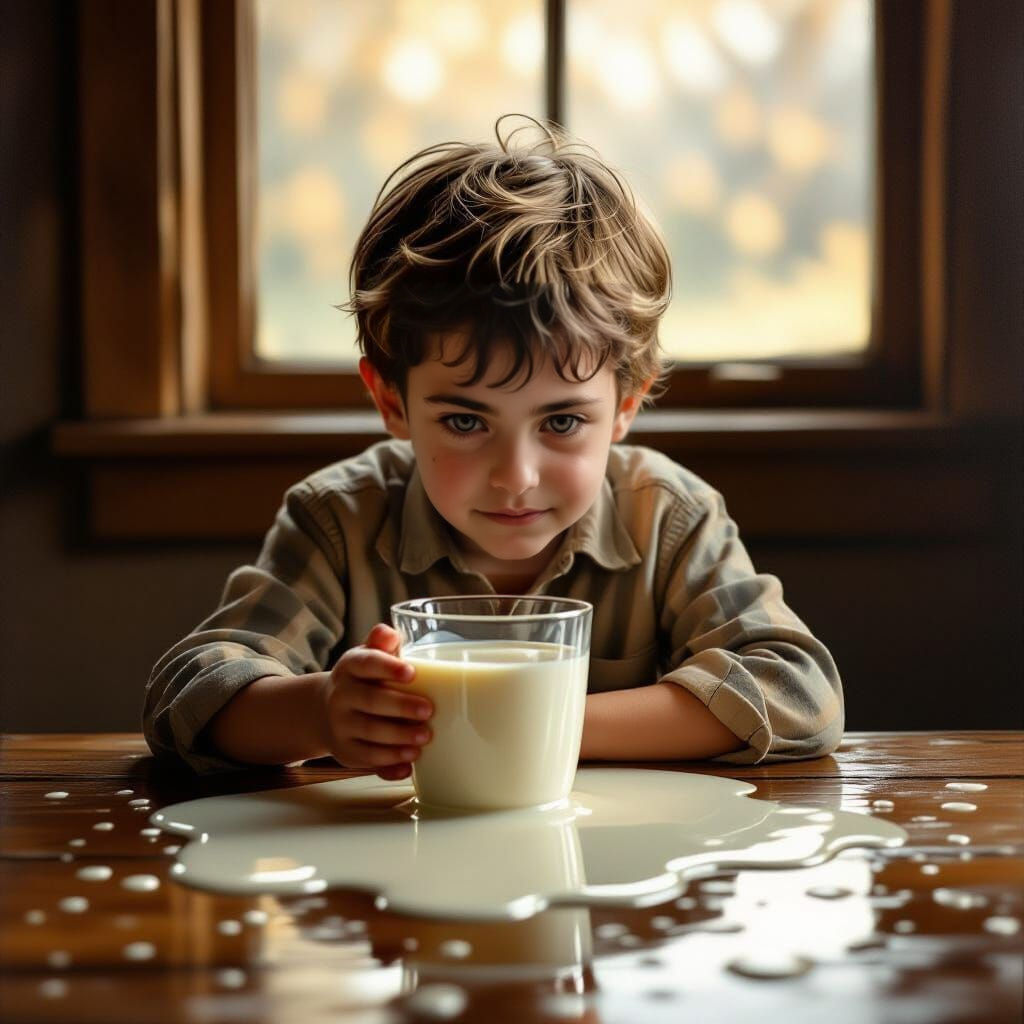 Child Cries Over Spilled Milk