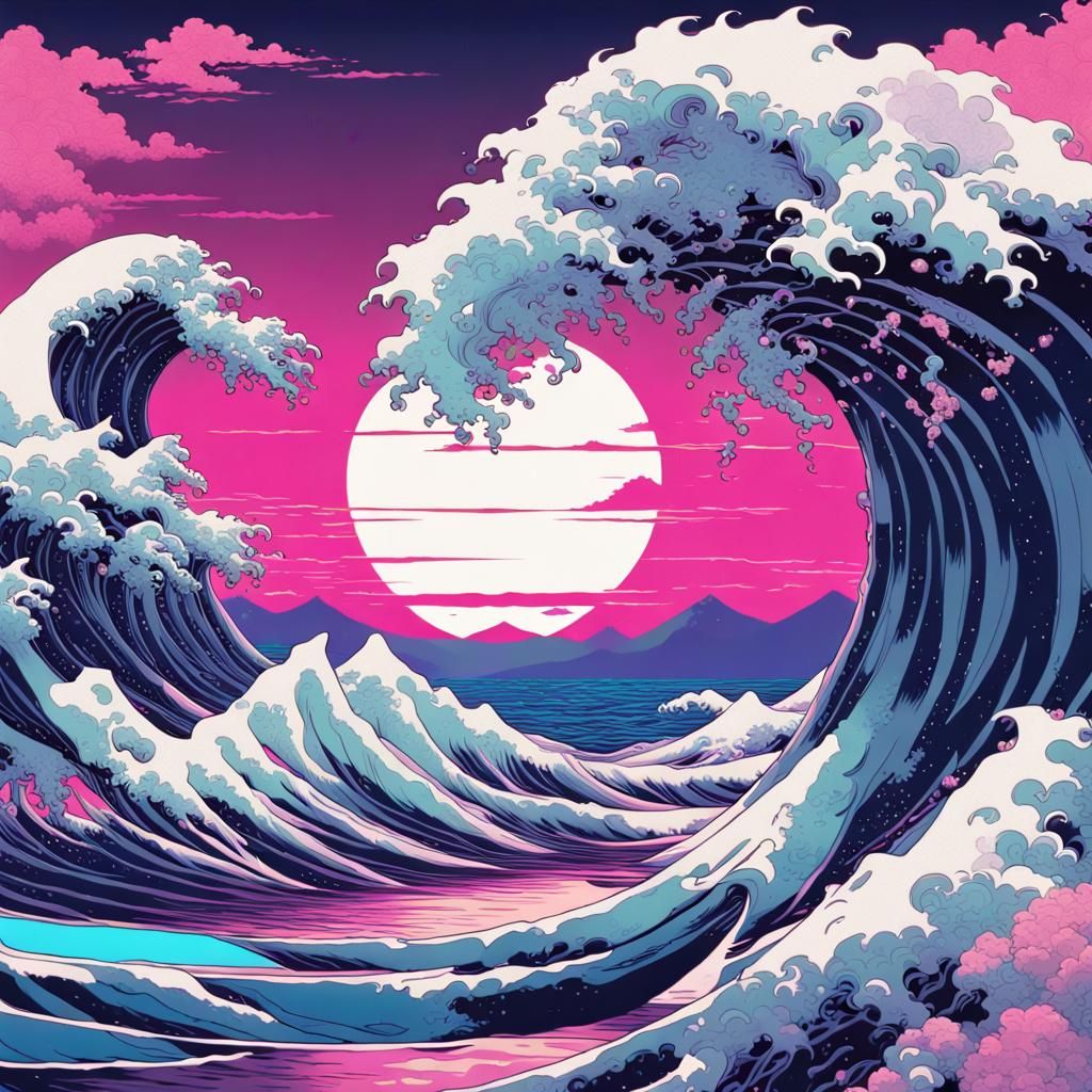 K A N A W A G A    カナワガの大波  by @Spamton Enjoyer 