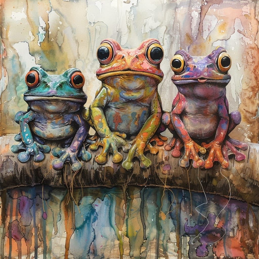 Three Frogs