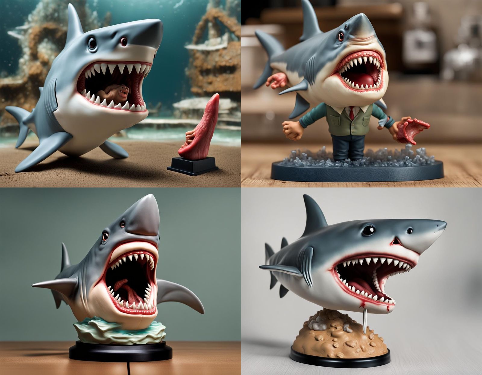 Jaws shark Bobblehead lobotomy meatus homunculus beak horror...