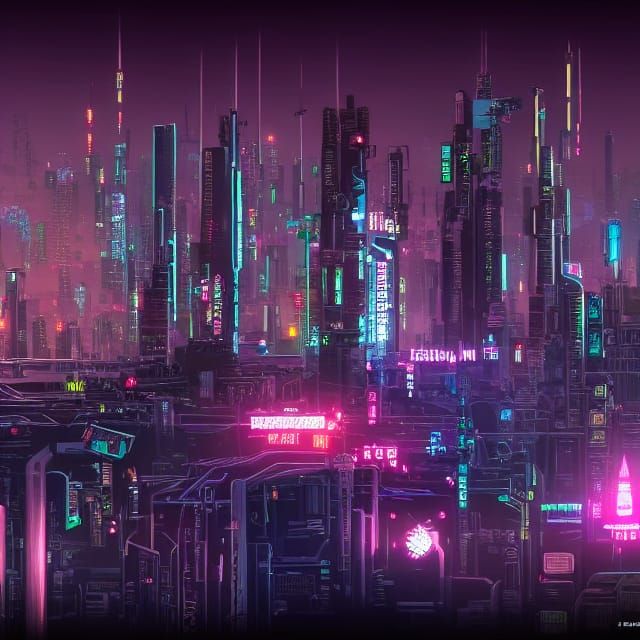 Cyberpunk city - AI Generated Artwork - NightCafe Creator