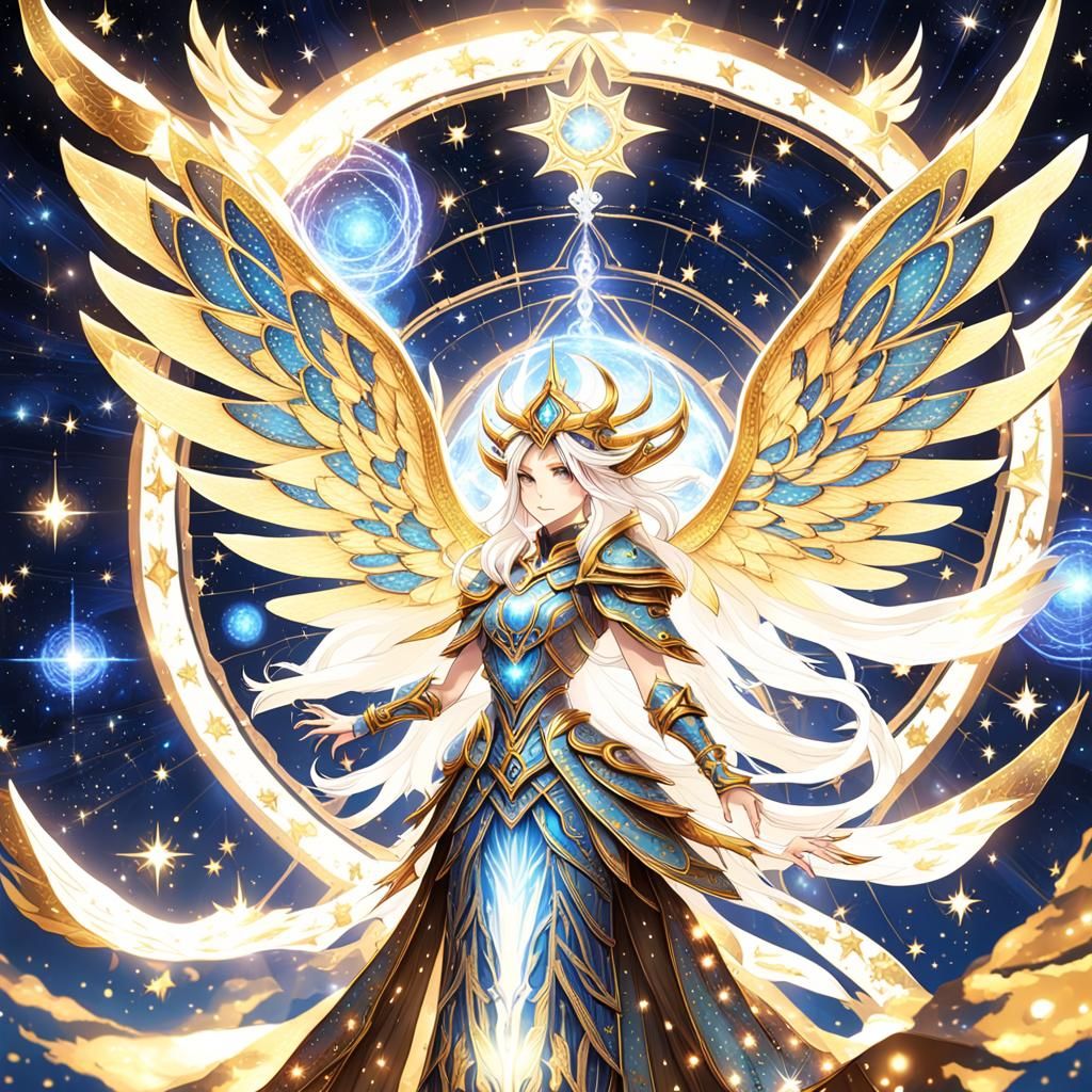 In the celestial expanse, Luminara Ruler emerges, a radiant embodiment ...