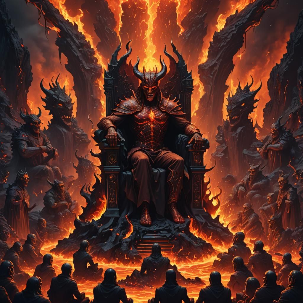 Surreal Hellscape: Devil's Throne in Apocalyptic Vision