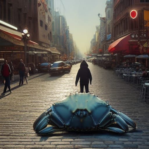 Crab's first day in the big city