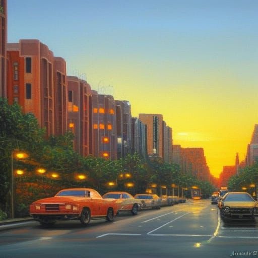 Rainbow Avenue AI Generated Artwork NightCafe Creator