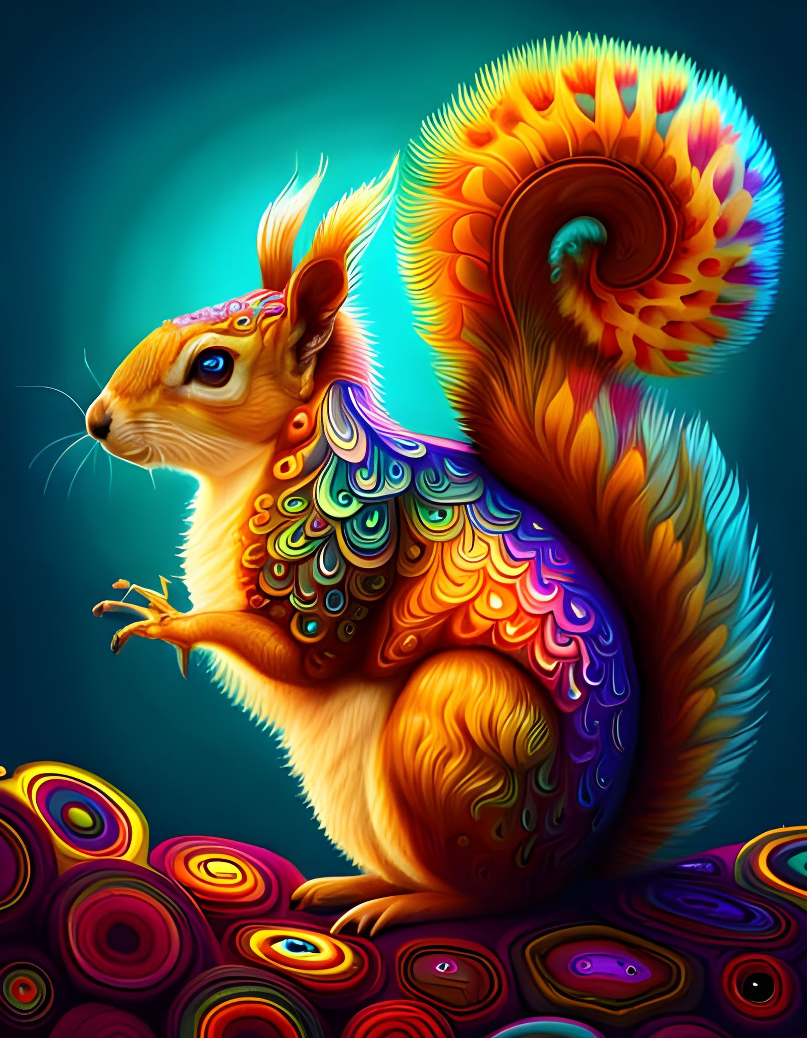 Spiral Squirrel - AI Generated Artwork - NightCafe Creator