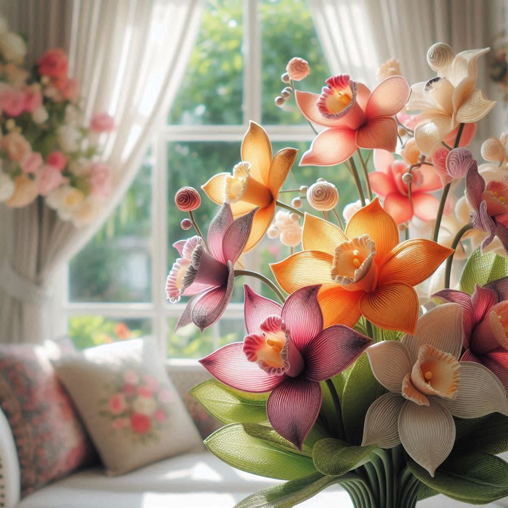 Colorful orchids