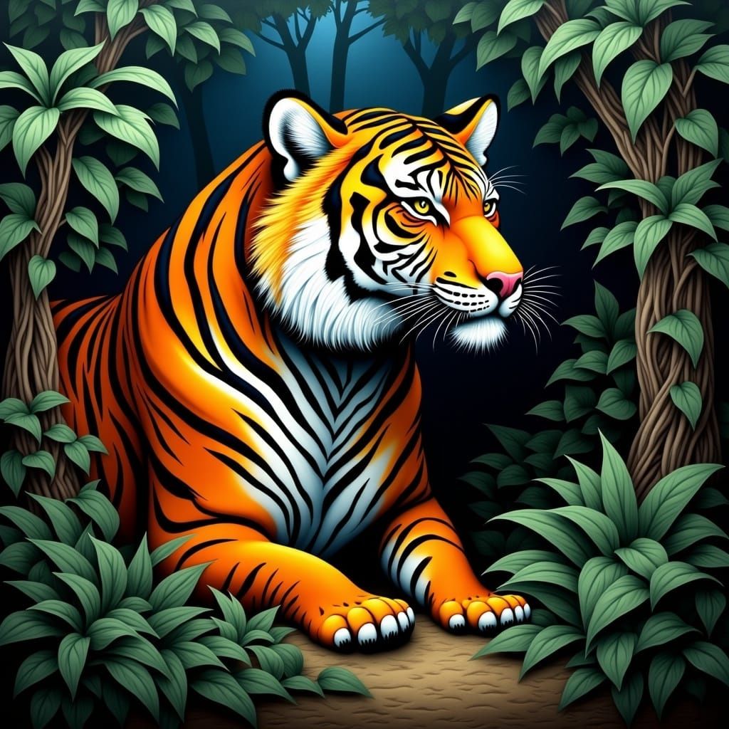  <lora:Creature Flux:1.0>tiger