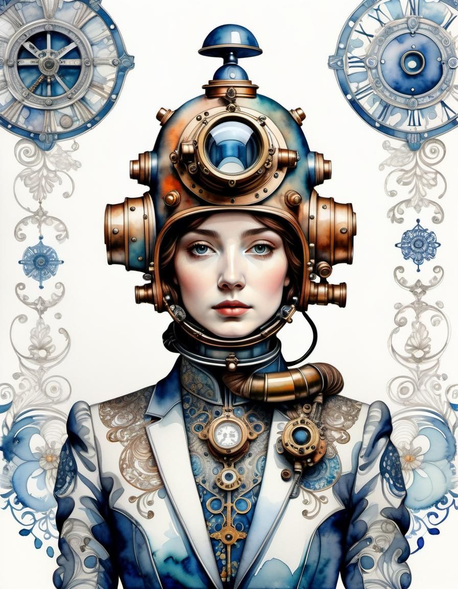 diving helmet AI Generated Artwork NightCafe Creator