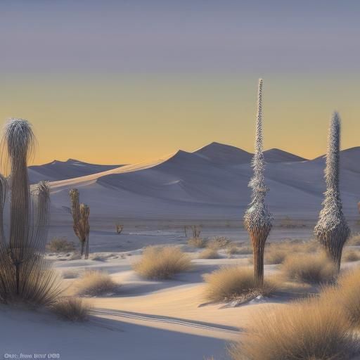 A winter desert scene 