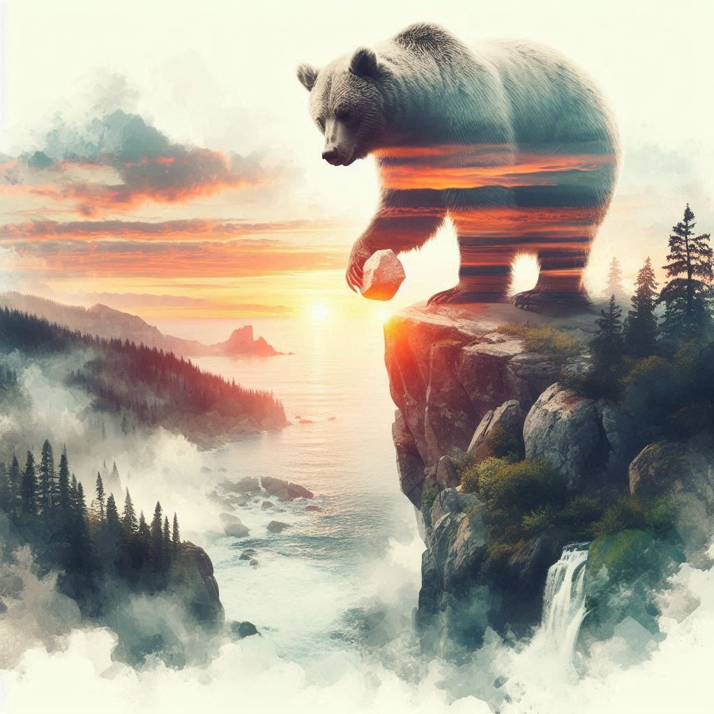 The bear makes a big roll 🐻