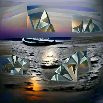 In the diamond dusk, in the twilight grey, as the dusty seas...
