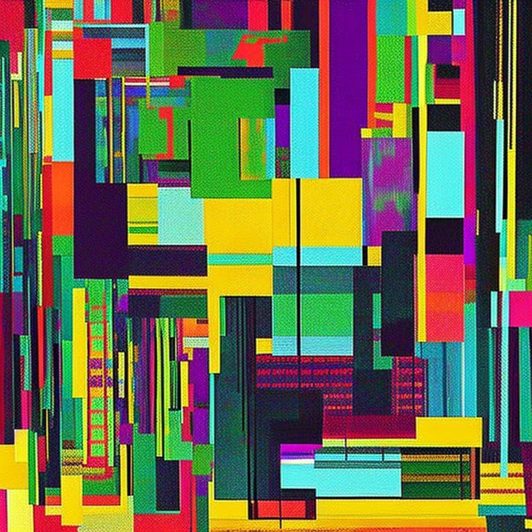 A million glitches in the abstract as an inspiration for Modern Art