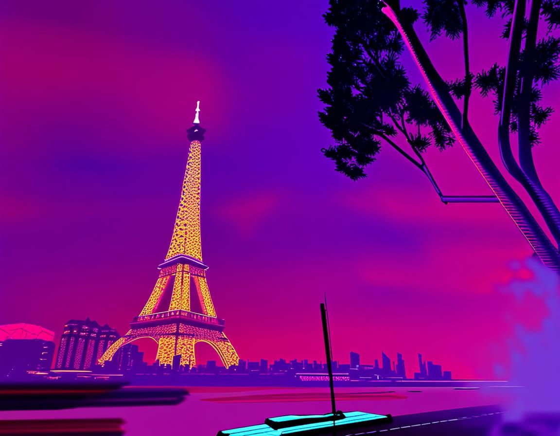 Sleek Futuristic Cityscape with Lone Woman at Dusk