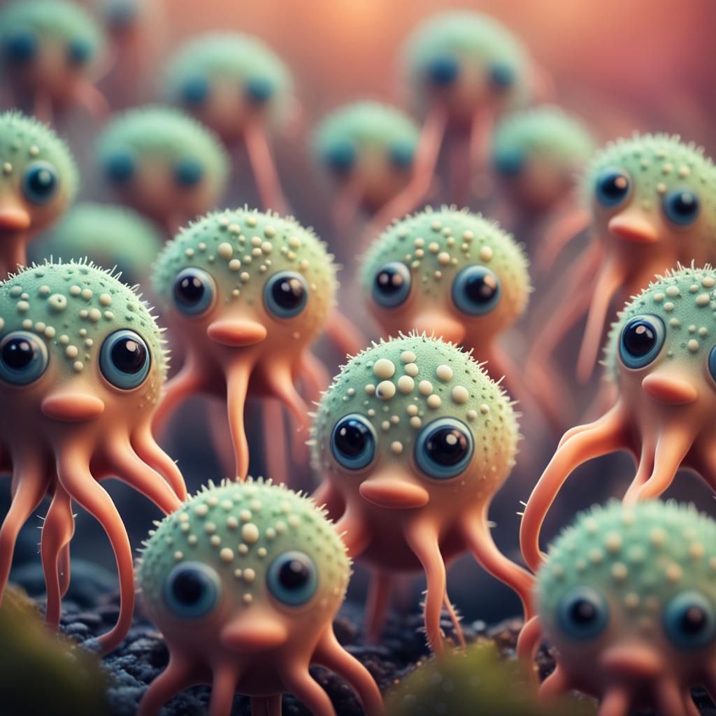 kawaii microscopic virus